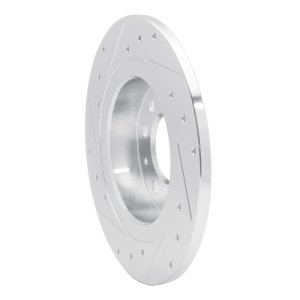 Pontiac Solstice Brake Rotor (1) - Rear Right - R1 Concepts - Drilled & Slotted - Silver - `06-`10